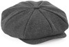 Beechfield CB628 Heritage Baker Boy Cap - Charcoal Herringbone - L/XL afbeelding