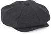 Beechfield CB629 Melton Wool Baker Boy Cap - Charcoal Marl - S/M afbeelding
