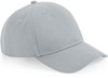 Beechfield CB62N Organic Cotton 5 Panel Cap - Light Grey - One Size afbeelding
