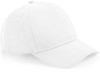 Beechfield CB62N Organic Cotton 5 Panel Cap - White - One Size afbeelding
