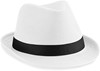 Beechfield CB630 Fedora - White/Black - S/M afbeelding
