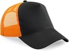 Beechfield CB640 Snapback Trucker - Black/Orange - One Size afbeelding