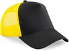 Beechfield CB640 Snapback Trucker - Black/Yellow - One Size afbeelding