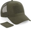 Beechfield CB641 Removable Patch Snapback Trucker - Military Green - One Size afbeelding