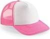 Beechfield CB645 Vintage Snapback Trucker Cap - Fluorescent Pink/White - One Size afbeelding