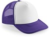 Beechfield CB645 Vintage Snapback Trucker Cap - Purple/White - One Size afbeelding