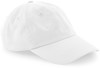 Beechfield CB652N Organic Cotton 6 Panel Dad Cap - White - One Size afbeelding