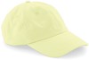 Beechfield CB653 Low Profile 6 Panel Dad Cap - Pastel Lemon - One Size afbeelding