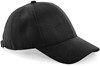 Beechfield CB656 Faux Suede 6 Panel Cap - Black - One Size afbeelding