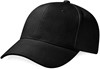 Beechfield CB65 Pro-Style Heavy Brushed Cotton Cap - Black - One Size afbeelding