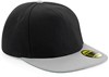 Beechfield CB660 Original Flat Peak Snapback Cap - Black/Grey - One Size afbeelding