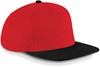 Beechfield CB660 Original Flat Peak Snapback Cap - Classic Red/Black - One Size afbeelding