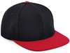 Beechfield CB661 Original Flat Peak 6 Panel Snapback Cap - Black/Classic Red - One Size afbeelding