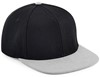 Beechfield CB661 Original Flat Peak 6 Panel Snapback Cap - Black/Grey - One Size afbeelding
