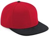 Beechfield CB661 Original Flat Peak 6 Panel Snapback Cap - Classic Red/Black - One Size afbeelding