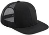 Beechfield CB664 Original Flat Peak 6 Panel Trucker Cap - Black/Black - One Size afbeelding