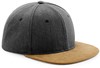 Beechfield CB668 Suede Peak Snapback - Vintage Black - One Size afbeelding