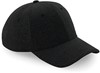 Beechfield CB677 Jersey Athleisure Baseball Cap - Black - One Size afbeelding