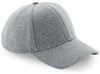 Beechfield CB677 Jersey Athleisure Baseball Cap - Heather Grey - One Size afbeelding