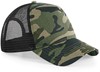 Beechfield CB694 Camo Snapback Trucker - Jungle Camo/Black - One Size afbeelding