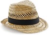 Beechfield CB730 Straw Summer Trilby - Natural - L/XL afbeelding