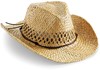 Beechfield CB735 Straw Cowboy Hat - Natural - One Size afbeelding