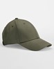 Beechfield CB801 EarthAware® Organic Cotton Canvas 6 Panel Cap - Olive Green - One Size afbeelding