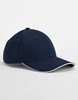 Beechfield CB820C EarthAware® Classic Organic Cotton 6 Panel Cap - Sandwich Peak - French Navy/White - One Size afbeelding