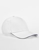 Beechfield CB825C EarthAware® Classic Organic Cotton 5 Panel Cap - Sandwich Peak - White/French Navy - One Size afbeelding