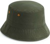 Beechfield CB84R Recycled Polyester Bucket Hat - Olive Green - L/XL afbeelding