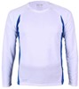 Cona Sports CN200 Racer Long Sleeve Tech Tee - White/Royal Blue - M afbeelding