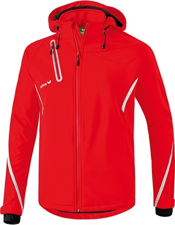 SALE! Erima 9060709K Functioneel Kinder Softshell Jack - Rood/Wit - Maat 164