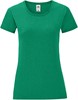 Fruit Of The Loom F131 Ladies´ Iconic T - Heather Green - XS afbeelding