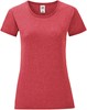 Fruit Of The Loom F131 Ladies´ Iconic T - Heather Red - L afbeelding