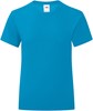Fruit Of The Loom F131K Girls Iconic T - Azure Blue - 104 afbeelding