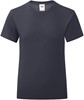 Fruit Of The Loom F131K Girls Iconic T - Deep Navy - 104 afbeelding