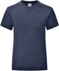 Fruit Of The Loom F131K Girls Iconic T - Heather Navy - 164 afbeelding