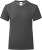 Fruit Of The Loom F131K Girls Iconic T - Light Graphite (Solid) - 104 afbeelding