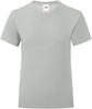 Fruit Of The Loom F131K Girls Iconic T - Zinc (Solid) - 128 afbeelding