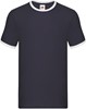 Fruit Of The Loom F159 Ringer Tee - Navy/White - XL afbeelding