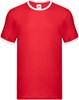 Fruit Of The Loom F159 Ringer Tee - Red/White - M afbeelding