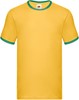 Fruit Of The Loom F159 Ringer Tee - Sunflower/Kelly Green - L afbeelding