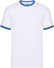 Fruit Of The Loom F159 Ringer Tee - White/Royal Blue - S afbeelding