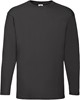 Fruit Of The Loom F240 Valueweight Long Sleeve T - Black - S afbeelding