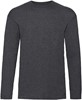 Fruit Of The Loom F240 Valueweight Long Sleeve T - Dark Grey Heather - L afbeelding