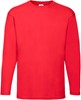 Fruit Of The Loom F240 Valueweight Long Sleeve T - Red - L afbeelding