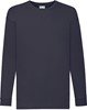 Fruit Of The Loom F240K Kids´ Valueweight Long Sleeve T - Deep Navy - 140 afbeelding