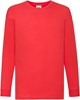 Fruit Of The Loom F240K Kids´ Valueweight Long Sleeve T - Red - 152 afbeelding