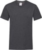 Fruit Of The Loom F270 Valueweight V-Neck T - Dark Grey Heather - 3XL afbeelding