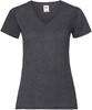 Fruit Of The Loom F271N Ladies´ Valueweight V Neck T - Dark Grey Heather - S afbeelding